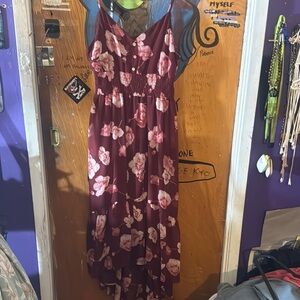 Floral Burgundy Maxi Dress